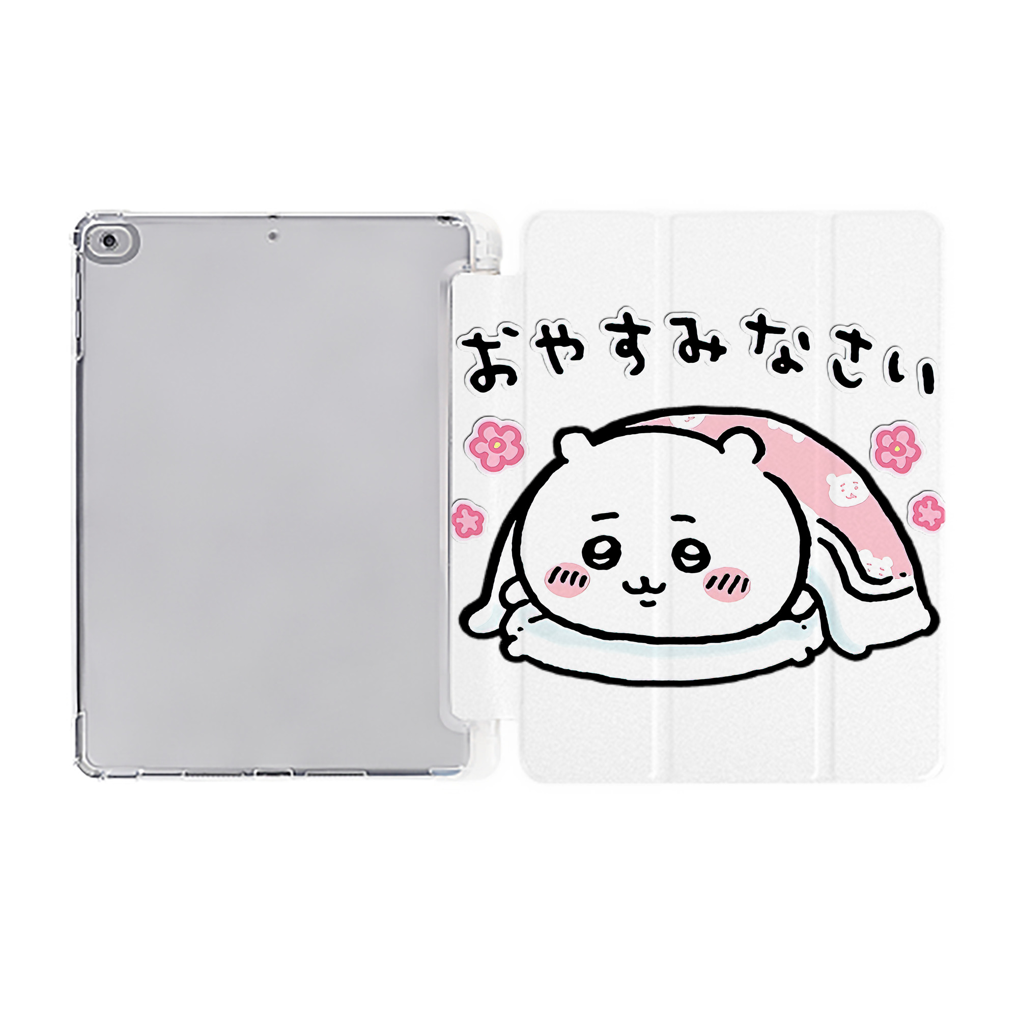 （画像用） ちいかわ ちいかわ Chii-kawa chiikawa IPad ケース ペン収納付き 三つ折りスタンド PUレザー×シリコン 対応機種9.5/10.5/10.9インチ